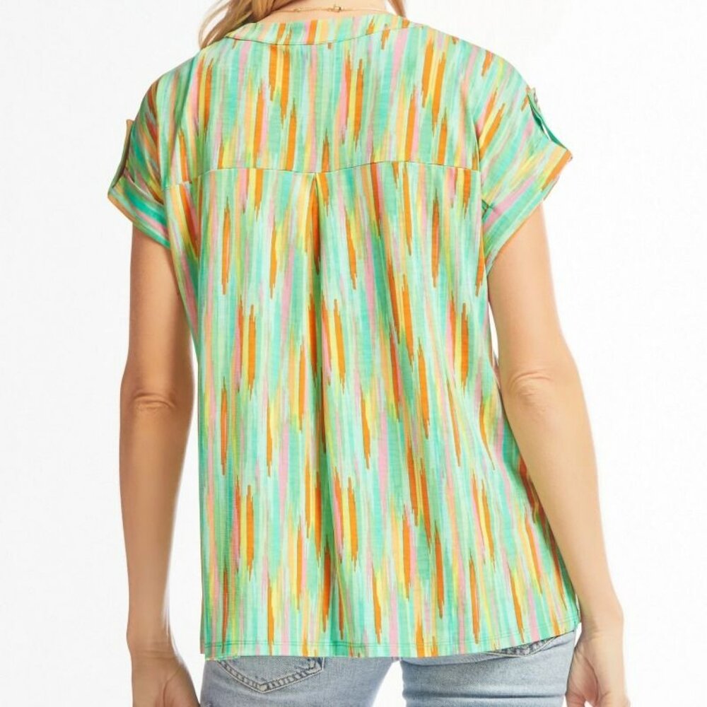 NEW Dear Scarlett Lizzy Emerald Multi Tunic Top - Picture 6 of 6